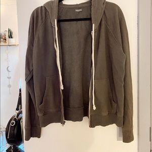 Gray zip up hoodie
